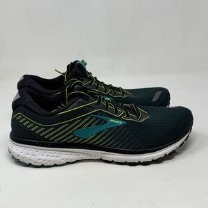 Brooks Ghost 12 Sneakers Shoes Mens 10 Green Mesh Running Lightweight Shoes